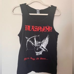 Blasphemy Fallen Angel Of Doom Metal tank tshirt Men’s Size M